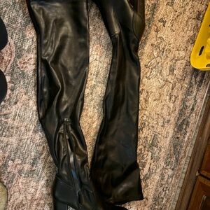 Forever 21 Black Over-the-Knee Heeled Boots